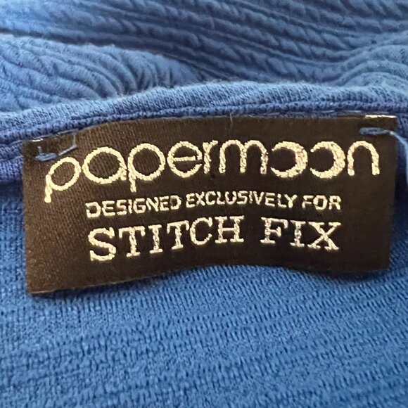 Papermoon Womens Blue Sleeveless Fit Flare Dress Stitch Fix Exclusive size XL - Picture 8 of 11